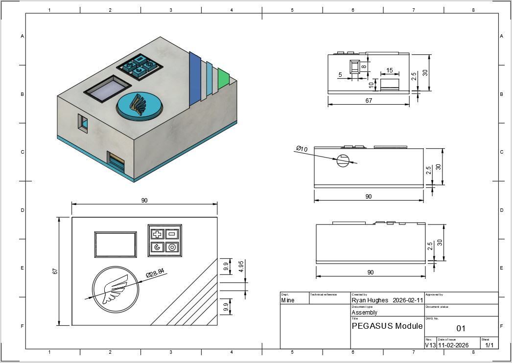 Pegasus MP3 Unit Side View